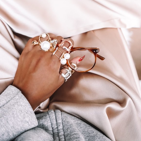 Rose gold chain link cocktail ring - Picture 4 of 4